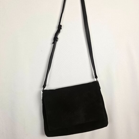 Coletta 90s Vintage Black Suede Flap Bag - Picture 11 of 11